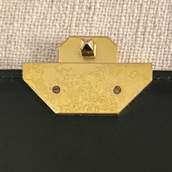 VERSACE Vintage classic. Black MEDALLION bag w shining gold hardware. A STEAL. - Picture 11 of 15